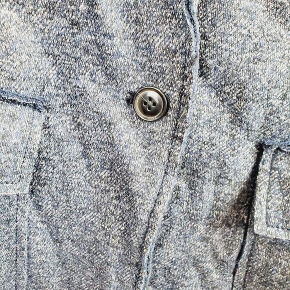 Banana Republic Indigo Wool Blend Textured Knit Boyfriend Blazer 4 - Picture 5 of 13